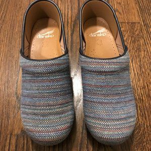 Dansko Professional Clogs, size 38, blue fabric